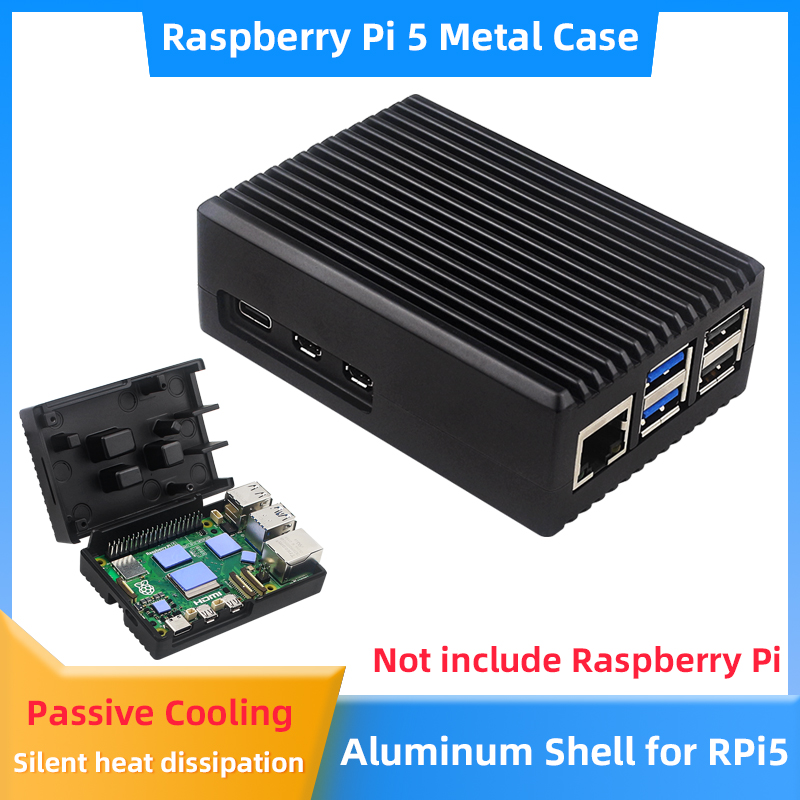 Pi 5 Case - علبة ألمنيوم لراسبيري باي 5 مع