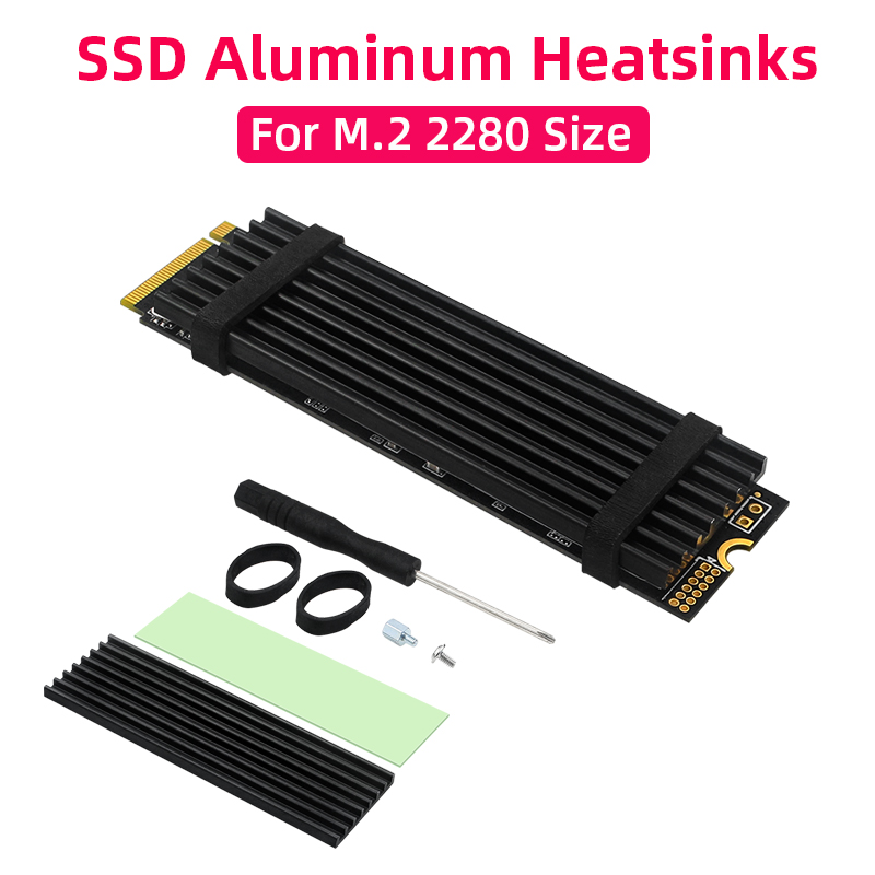 Raspberry Pi 5 - M.2 SSD المبرد مشعاع ألومنيوم محركات
